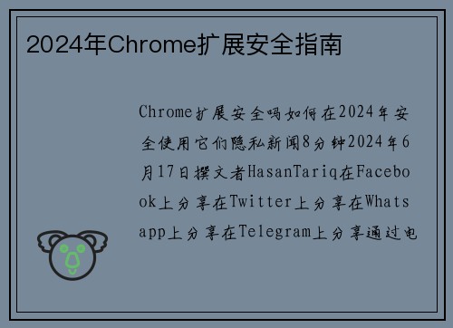 2024年Chrome扩展安全指南 